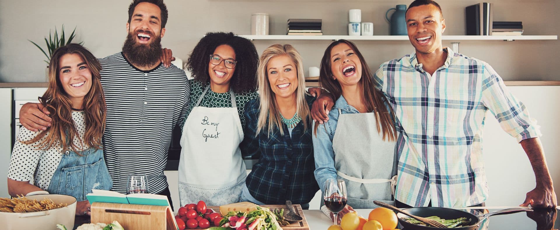 Friends sharing a meal together